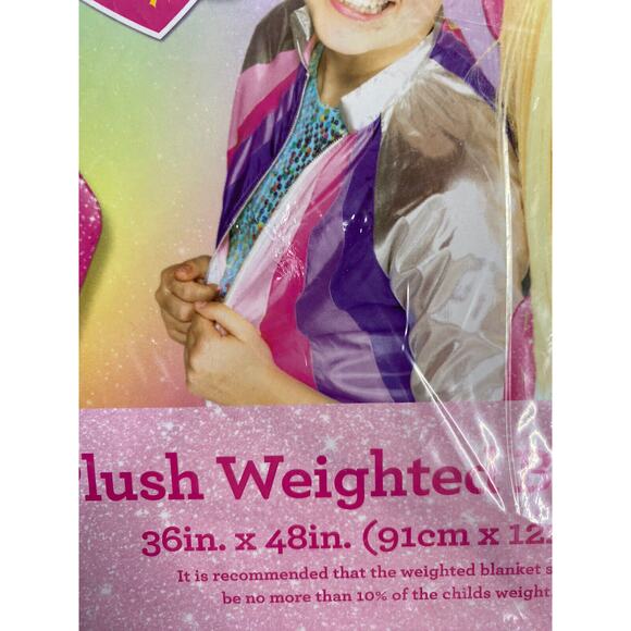JoJo Siwa Plush Unicorn Weighted Blanket 36x48. I’m The Mane Event. 4.5lbs - Picture 6 of 7